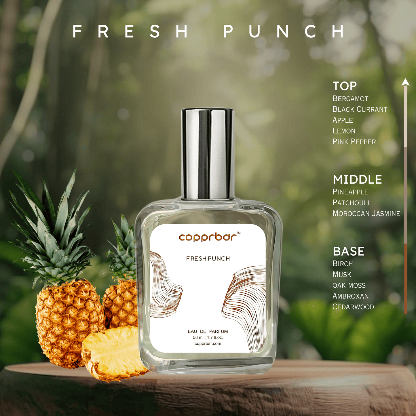 Fresh Punch Eau de Parfum EDP – 50ml Long Lasting | Premium Perfume | Fresh & Fruity Citrusy Fragrance | Gift for Him