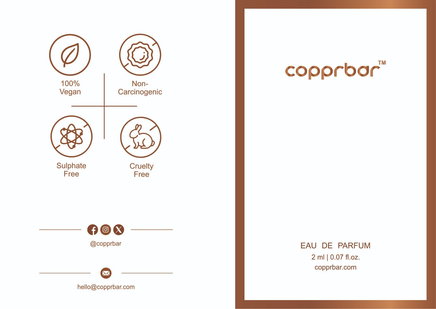 Copprbar Discovery Set – Pack of 5 Perfume Samples | 5 x 2ml spray vials